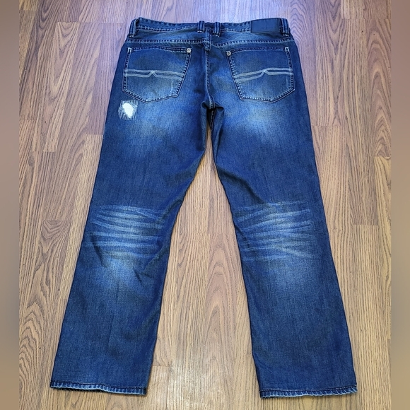 Buffalo Evan Basic Slim Fit Men's Distressed Ripped Denim Jeans W33 L28 B81 - Picture 7 of 11